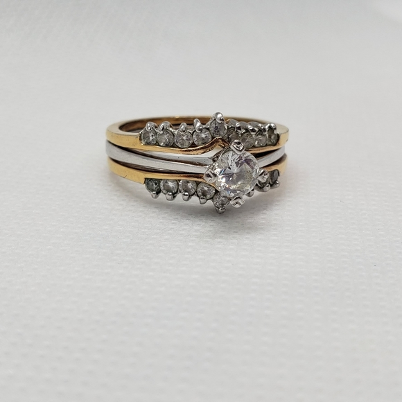 R.S. Covenant 2 Set Nesting Engagement and Wedding Ring-Size10 - Picture 2 of 4